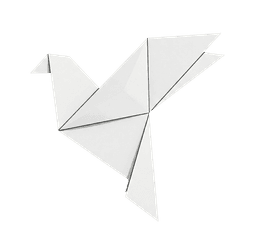 Planck origami bird emblem